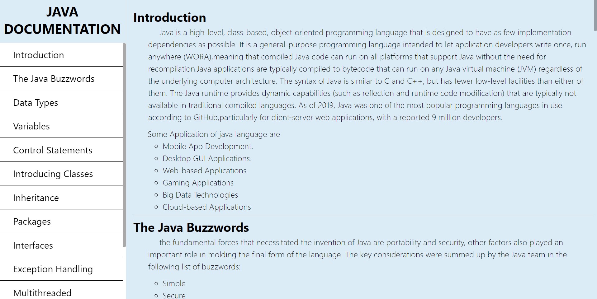 technical documentation